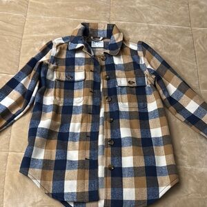 Women’s Old Navy Plaid Shacket - XS, Blue and Brown